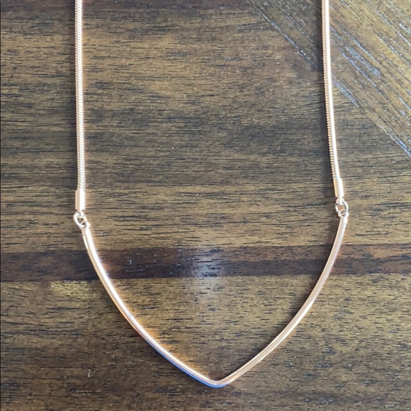 ROSE GOLD “V” NECKLACE - Picture 1 of 3